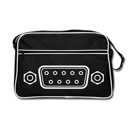 DB-9 RS-232 Retro Tasche - Schwarz/Weiß
