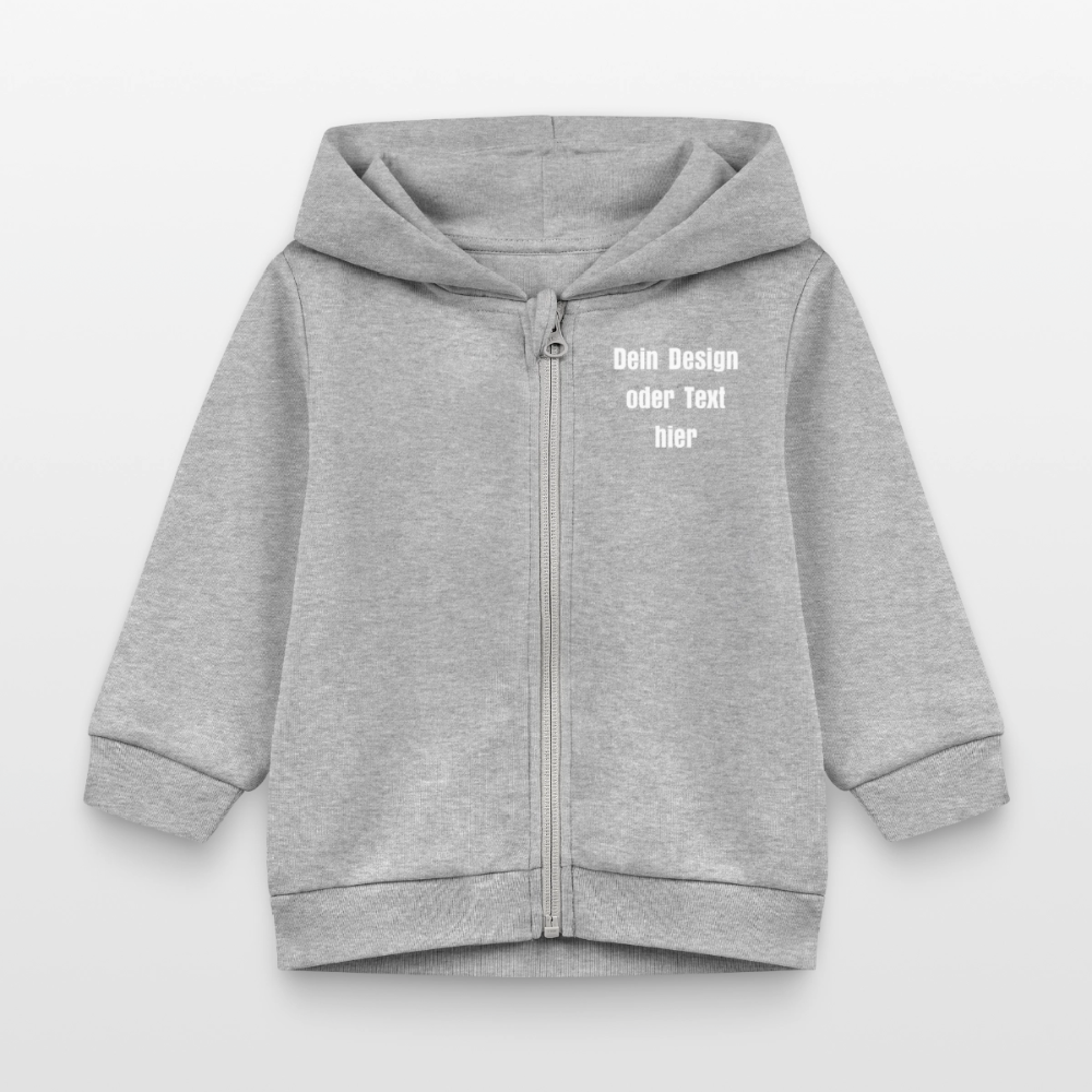 Stanley/Stella Bio Zip Hoodie BABY CONNECTOR - personalisierbar - Grau meliert