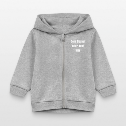 Stanley/Stella Bio Zip Hoodie BABY CONNECTOR - personalisierbar - Grau meliert