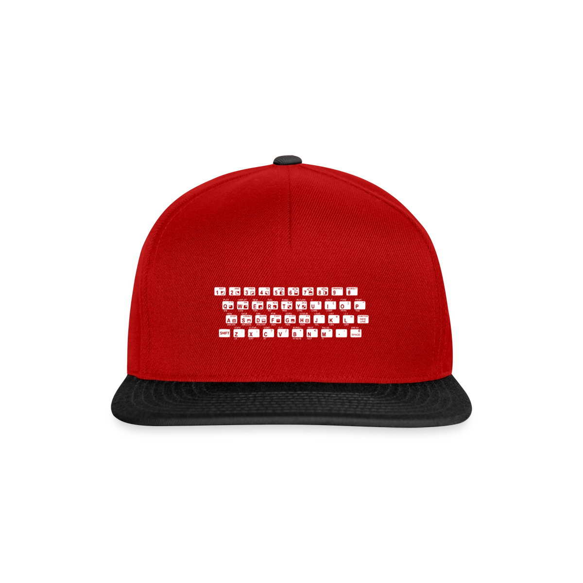 48K ZX Spectrum Motiv-Snapback-Cap, Farbe Rot/Schwarz