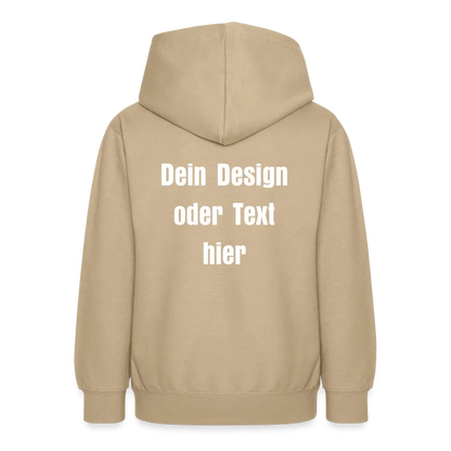 Teenager Hoodie - personalisierbare Vorder- und Rückseite - Sand