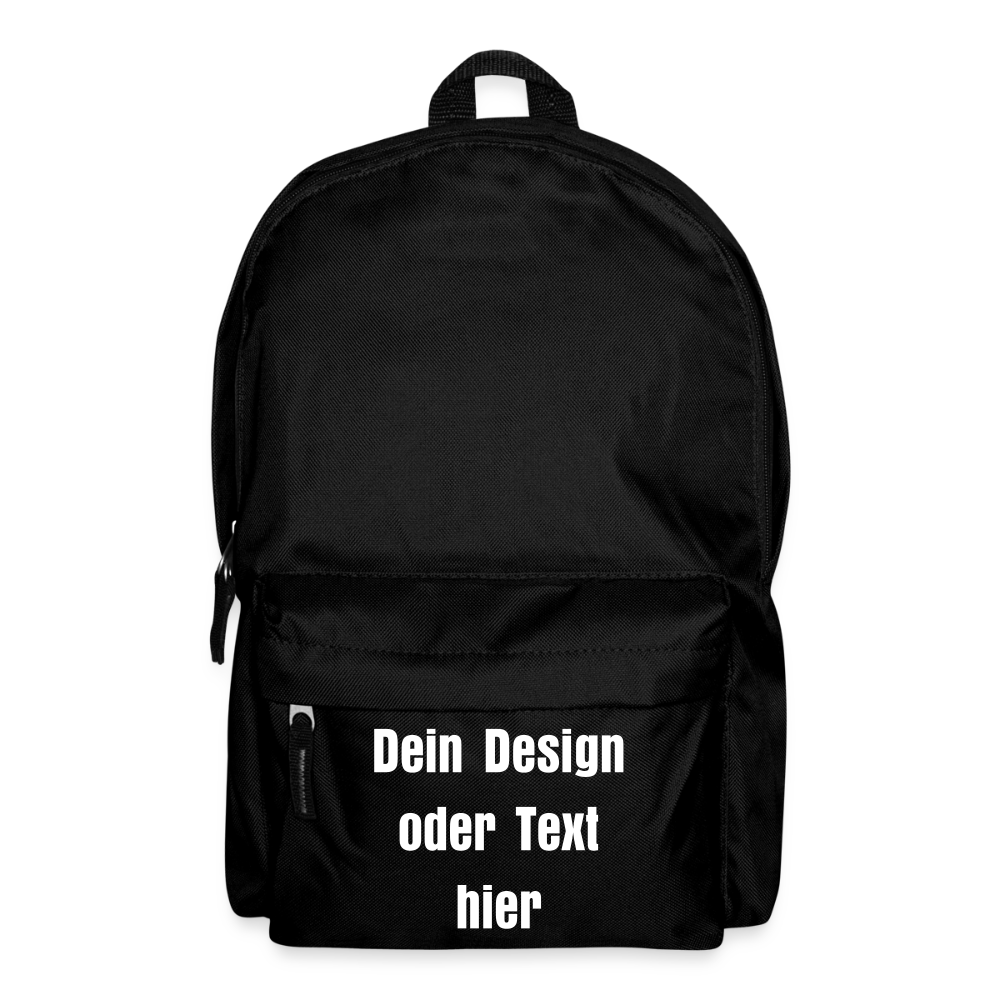 Klassischer Rucksack - personalisierbar - Schwarz