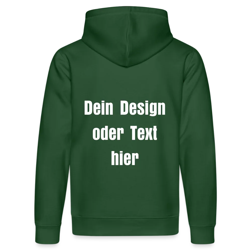 Stanley/Stella Unisex Bio-Hoodie DRUMMER - personalisierbare Vorder- und Rückseite - Flaschengrün