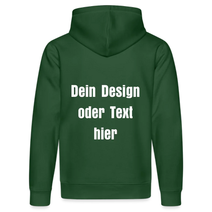 Stanley/Stella Unisex Bio-Hoodie DRUMMER - personalisierbare Vorder- und Rückseite - Flaschengrün