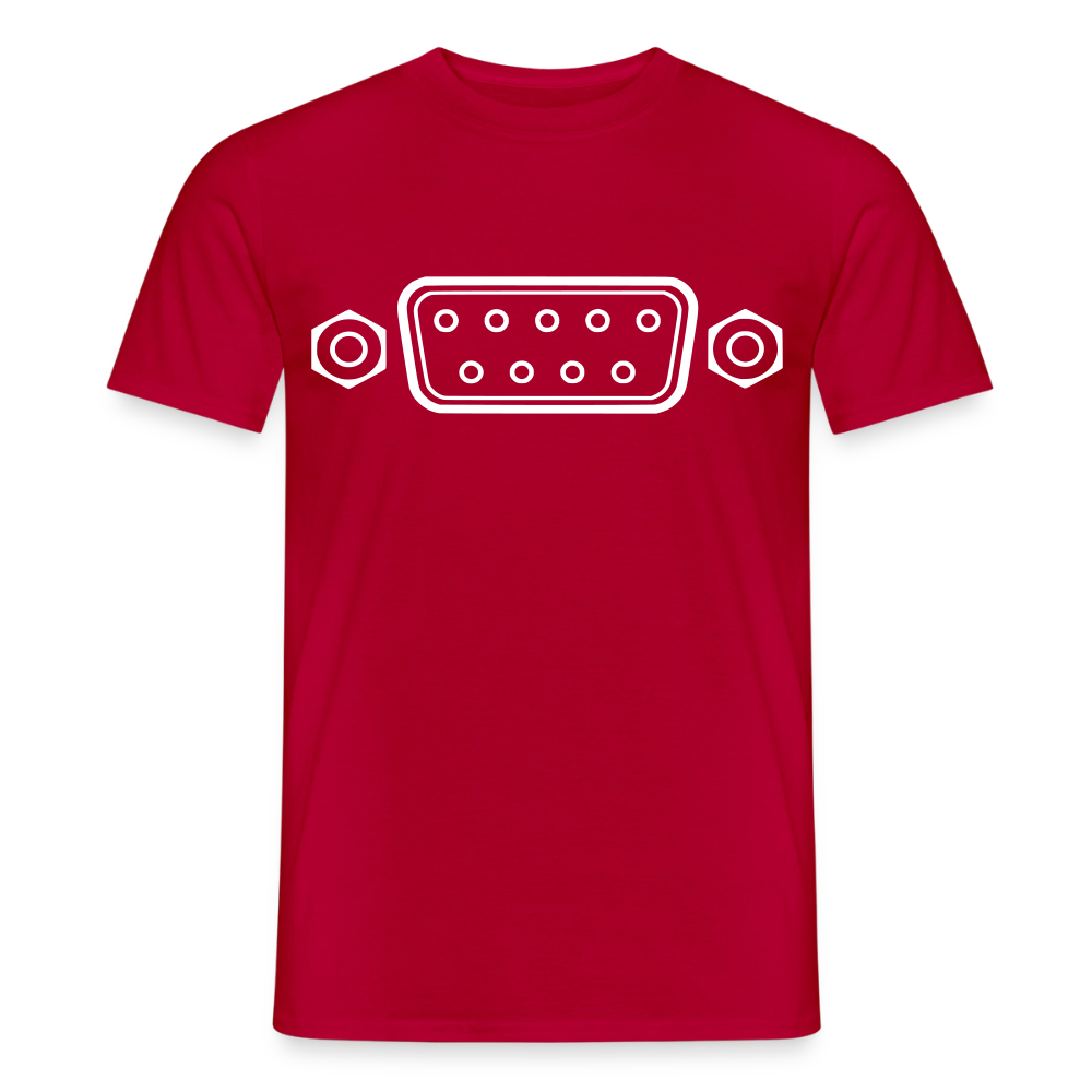 DB-9 RS-232 Retro T-Shirt für Herren - Rot