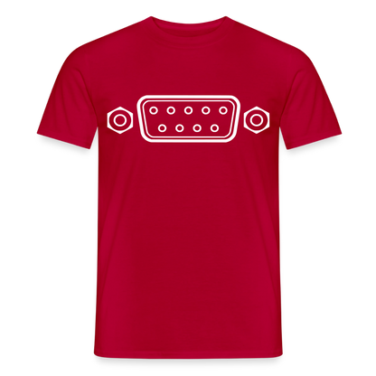 DB-9 RS-232 Retro T-Shirt für Herren - Rot