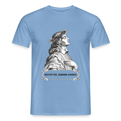 "Gestatten, Dunning-Kruger. Kupferstich-Motiv" Motiv-T-Shirt für Männer, Farbe Carolina Blue