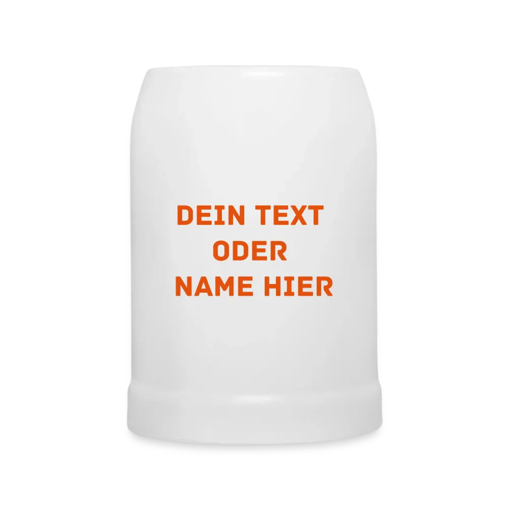 Bierkrug "Main Character" - personalisierbarer Name oder Text - Weiß