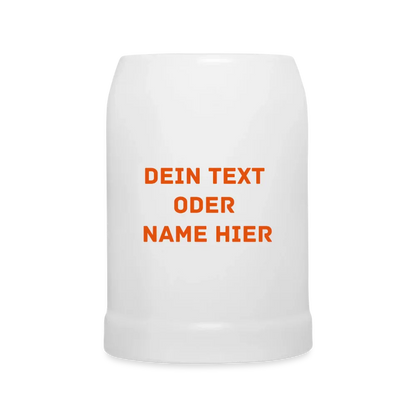 Bierkrug "Main Character" - personalisierbarer Name oder Text - Weiß