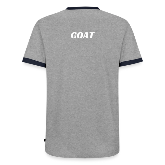 Männer T-Shirt "GOAT" - Grau/Navy 