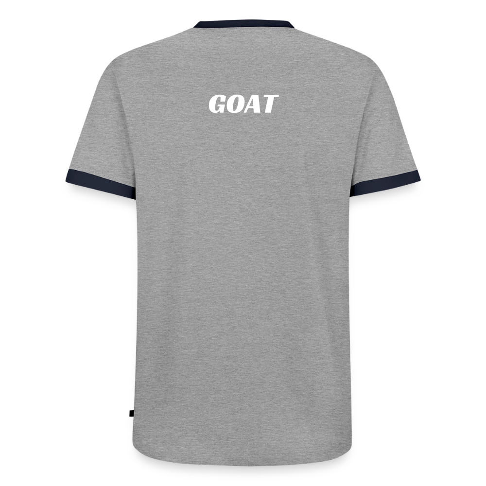 Männer T-Shirt "GOAT" - Grau/Navy 