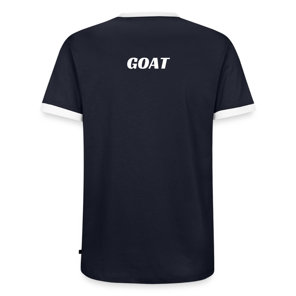 Männer T-Shirt "GOAT" - Navy/Weiß 