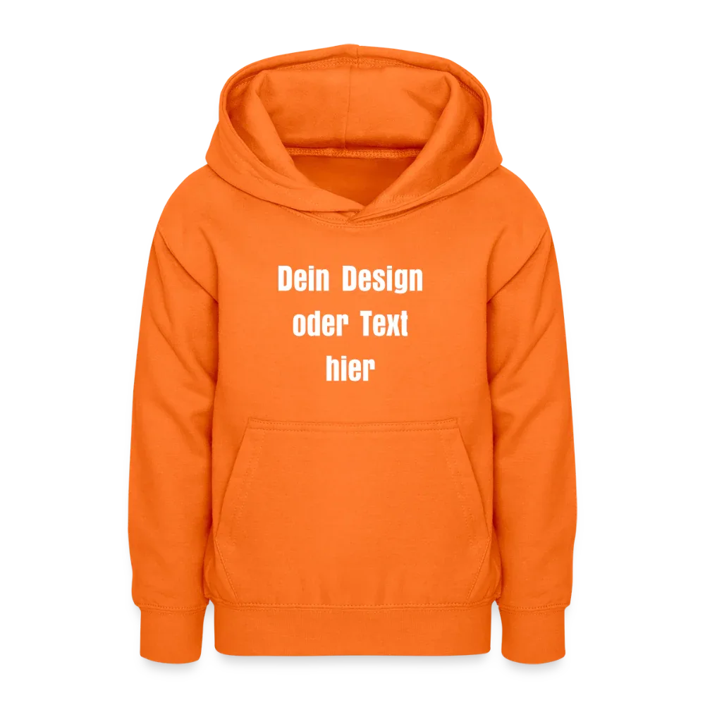 Teenager Hoodie - personalisierbare Vorder- und Rückseite - Orange