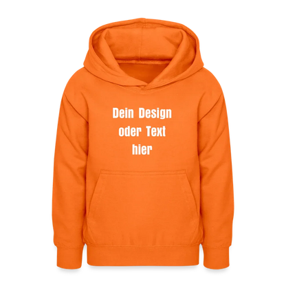 Teenager Hoodie - personalisierbare Vorder- und Rückseite - Orange
