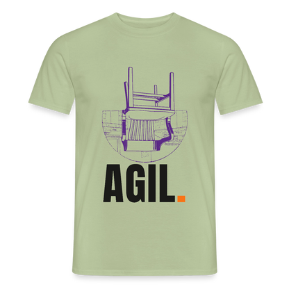 "Agil." Motiv-T-Shirt für Männer, Farbe Sage