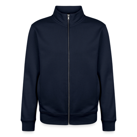 Pullover mit Zip-Kragen für Sie und Ihn (Unisex) - personalisierbare Vorder- und Rückseite - Navy