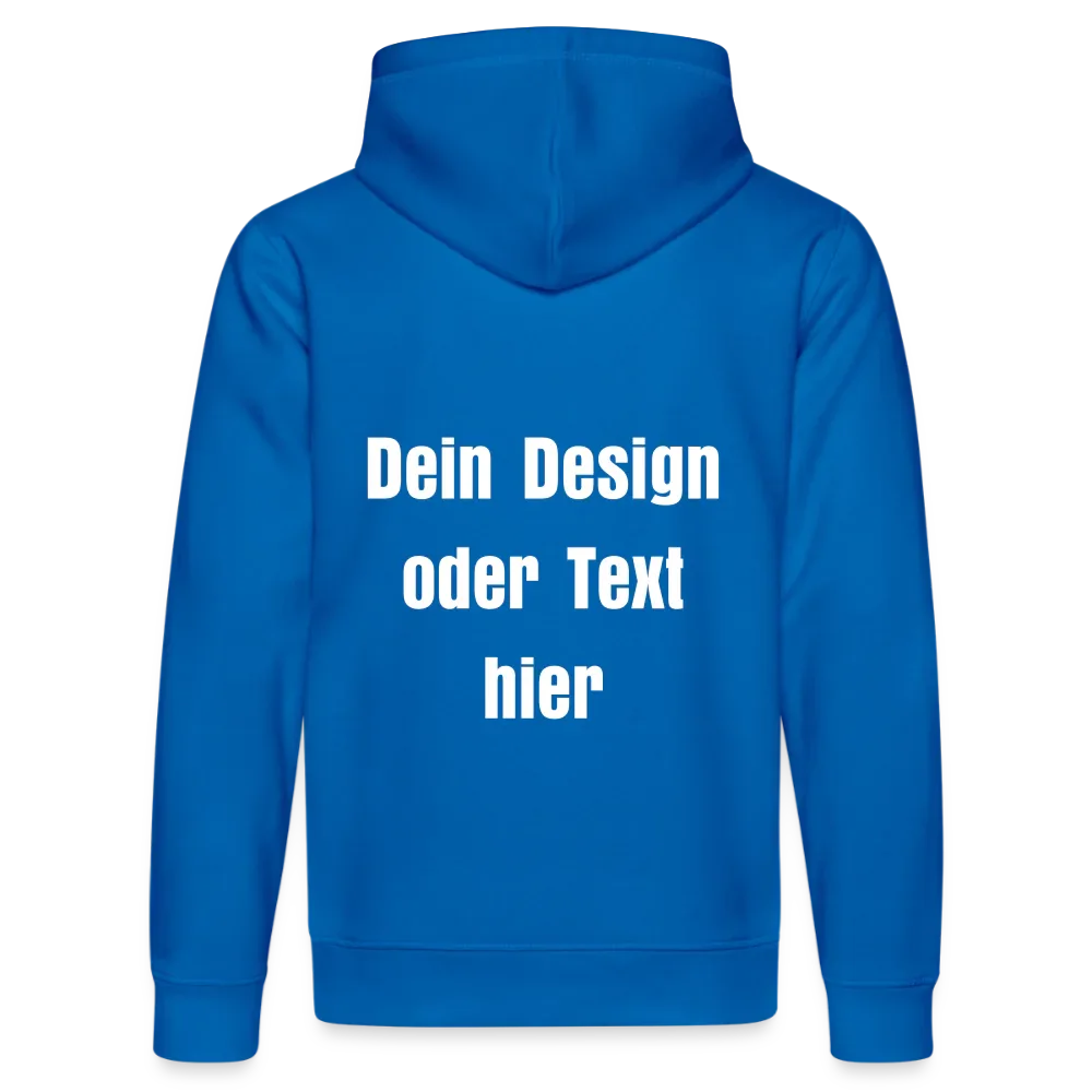 Stanley/Stella Unisex Bio-Hoodie DRUMMER - personalisierbare Vorder- und Rückseite - Königsblau