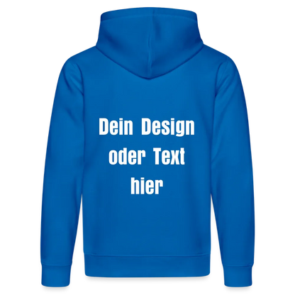 Stanley/Stella Unisex Bio-Hoodie DRUMMER - personalisierbare Vorder- und Rückseite - Königsblau