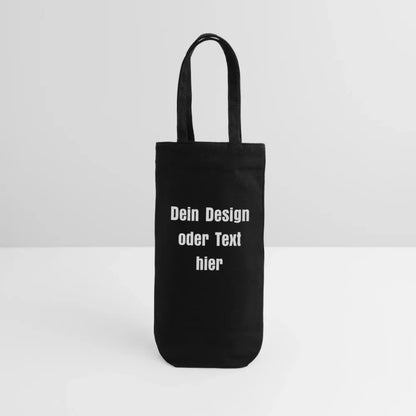 Geschenkbeutel für Flaschen - personalisierbar - Schwarz
