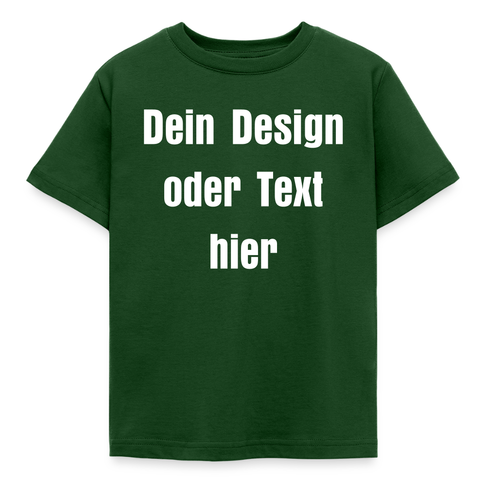 Kinder T-Shirt - personalisierbare Vorder- und Rückseite - Forstgrün 