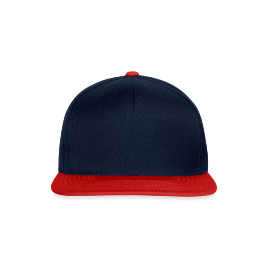 Snapback Cap - personalisierbar - Navy/Rot