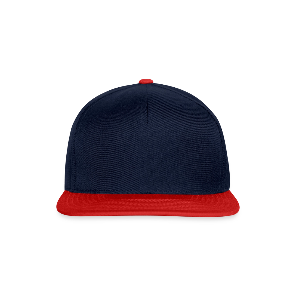 Snapback Cap - personalisierbar - Navy/Rot