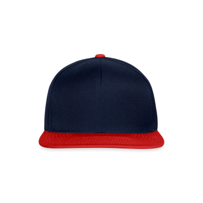 Snapback Cap - personalisierbar - Navy/Rot
