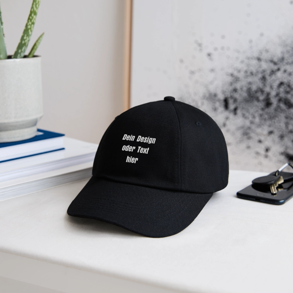Baseballkappe - personalisierbar - Schwarz/Schwarz