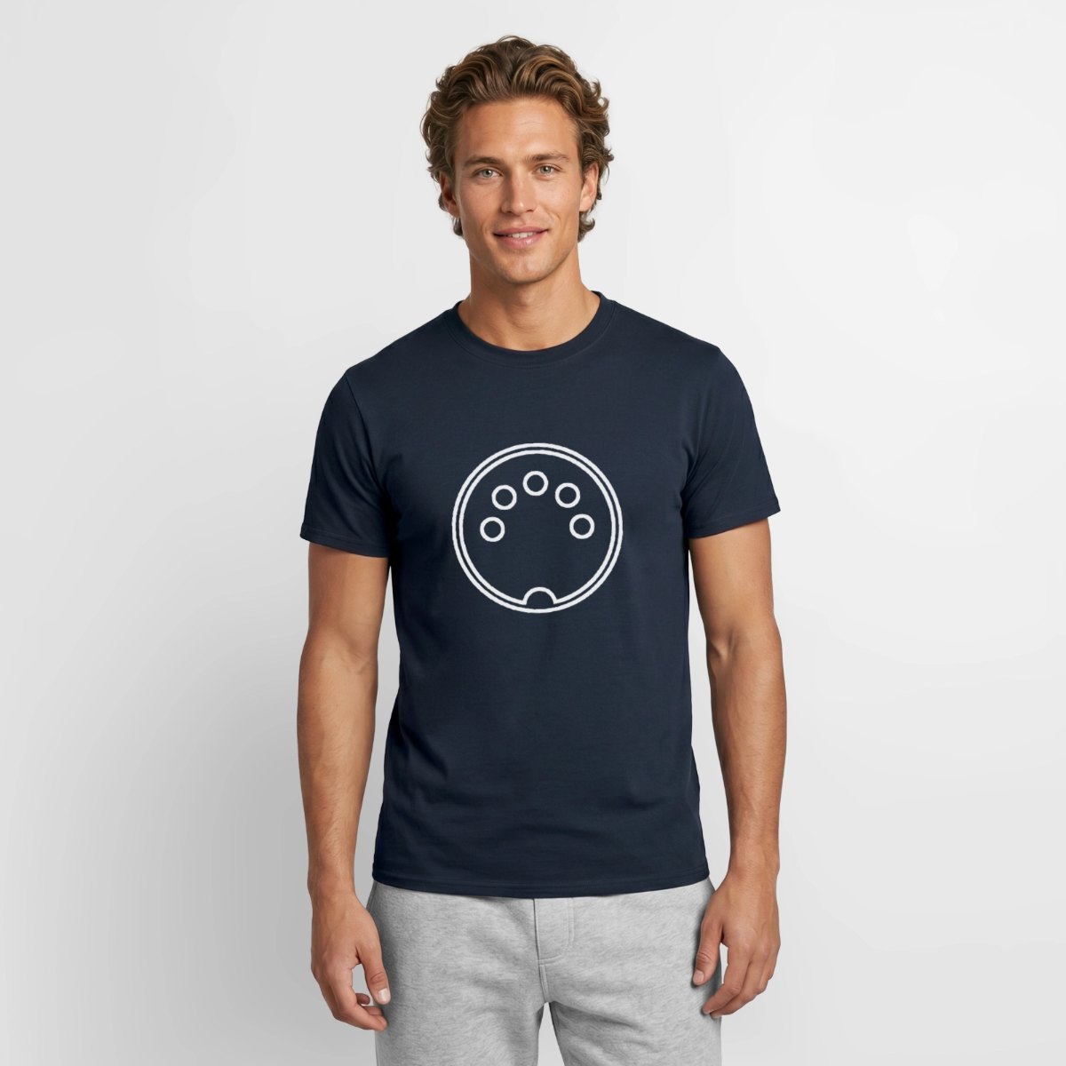 "DIN 41524" Motiv-T-Shirt für Männer, Farbe Navy