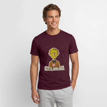 "Gestatten, Dunning-Kruger. Neue-Sachlichkeit-Motiv" Motiv-T-Shirt für Männer, Farbe Ziegelrot