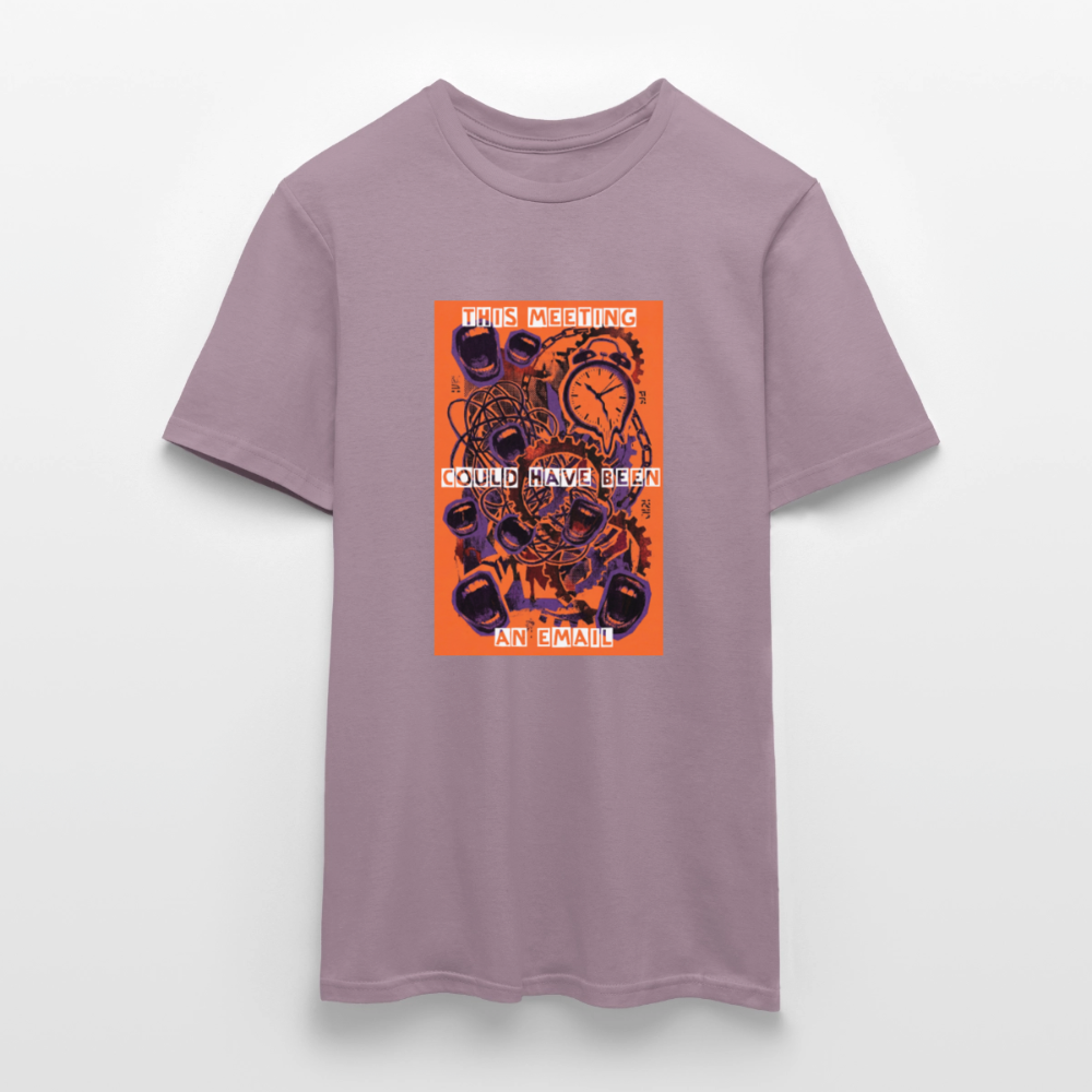 "Meeting Email" Motiv-T-Shirt für Männer - Lilagrau 