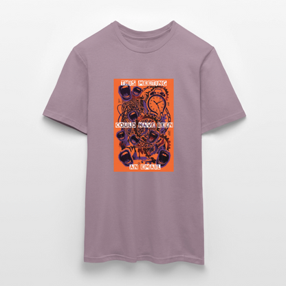 "Meeting Email" Motiv-T-Shirt für Männer - Lilagrau 