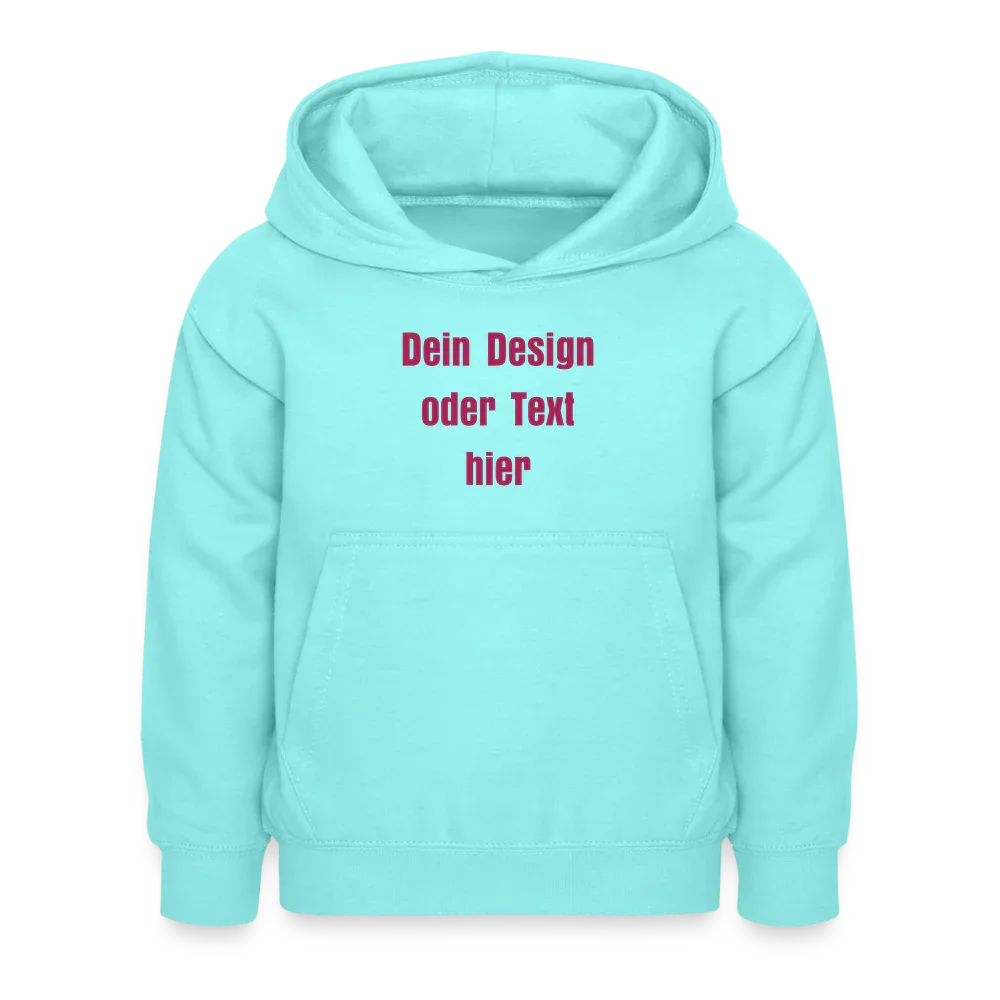 Kinder Hoodie - personalisierbare Vorder- und Rückseite - Pfefferminze