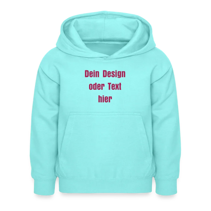 Kinder Hoodie - personalisierbare Vorder- und Rückseite - Pfefferminze