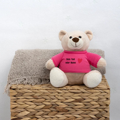 Teddy "Valentine" - personalisierbarer Text oder Name - Pink