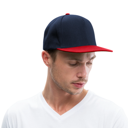 Snapback Cap - personalisierbar - Navy/Rot