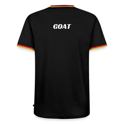 Männer T-Shirt "GOAT" - Schwarz/Dreifarbig