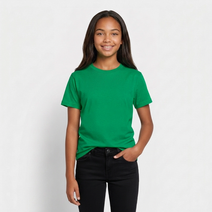 Teenager T-Shirt - personalisierbare Vorder- und Rückseite - Kelly Green