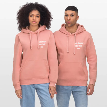 Stanley/Stella Unisex Bio-Hoodie DRUMMER - personalisierbare Vorder- und Rückseite - Altrosa