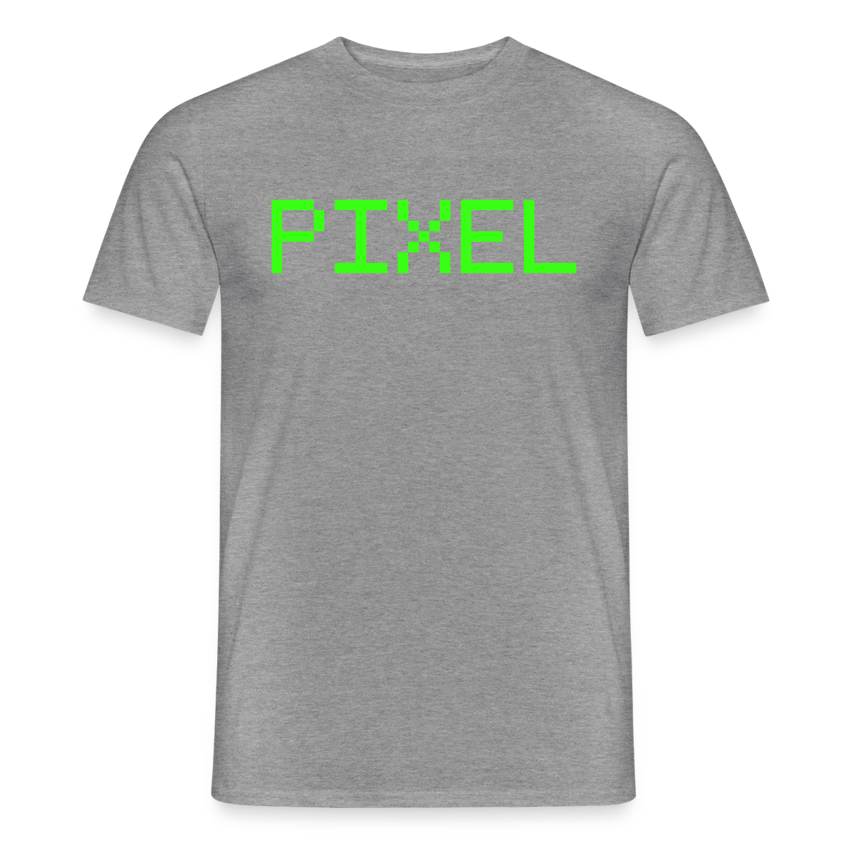 Pixel. Phosphor-Motiv Motiv-T-Shirt für Männer, Farbe Graphit meliert