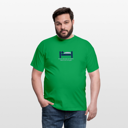"Schlafen" Motiv-T-Shirt für Männer - Kelly Green
