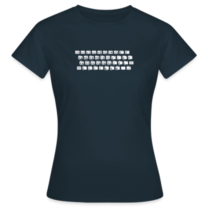 48K ZX Spectrum Motiv-T-Shirt für Frauen, Farbe Navy