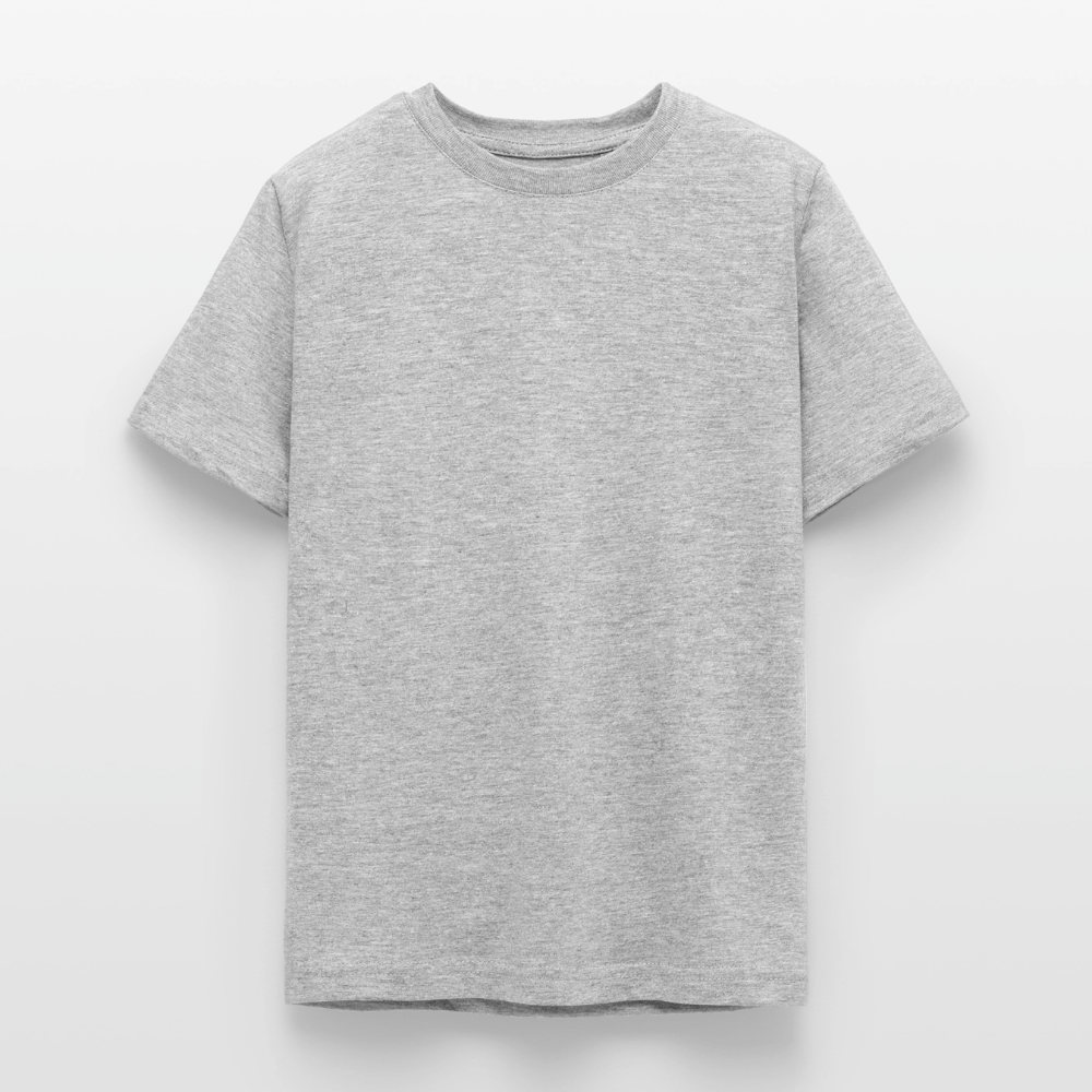Teenager T-Shirt - personalisierbare Vorder- und Rückseite - Grau meliert