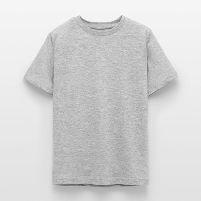 Teenager T-Shirt - personalisierbare Vorder- und Rückseite - Grau meliert