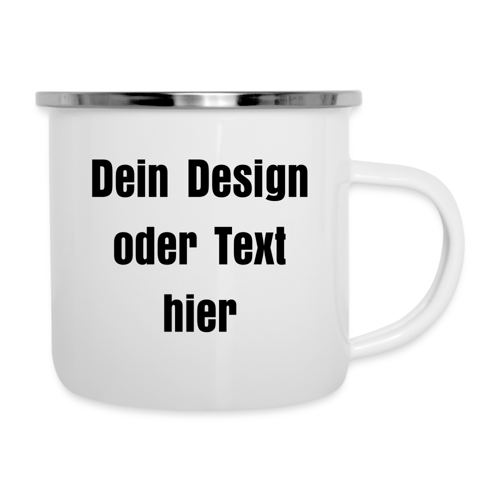 Emaille-Tasse 300ml - personalisierbar - Weiß