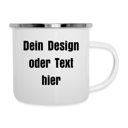 Emaille-Tasse 300ml - personalisierbar - Weiß