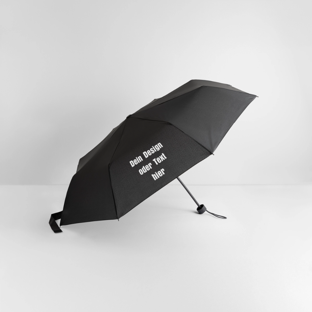 Regenschirm (klein) 24 cm 100% Polyester - personalisierbar - Schwarz