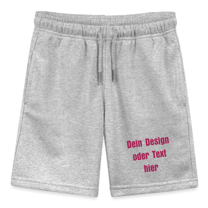 Stanley/Stella Teenager Bio-Joggingshorts MINI BOLTER - personalisierbar - Grau meliert