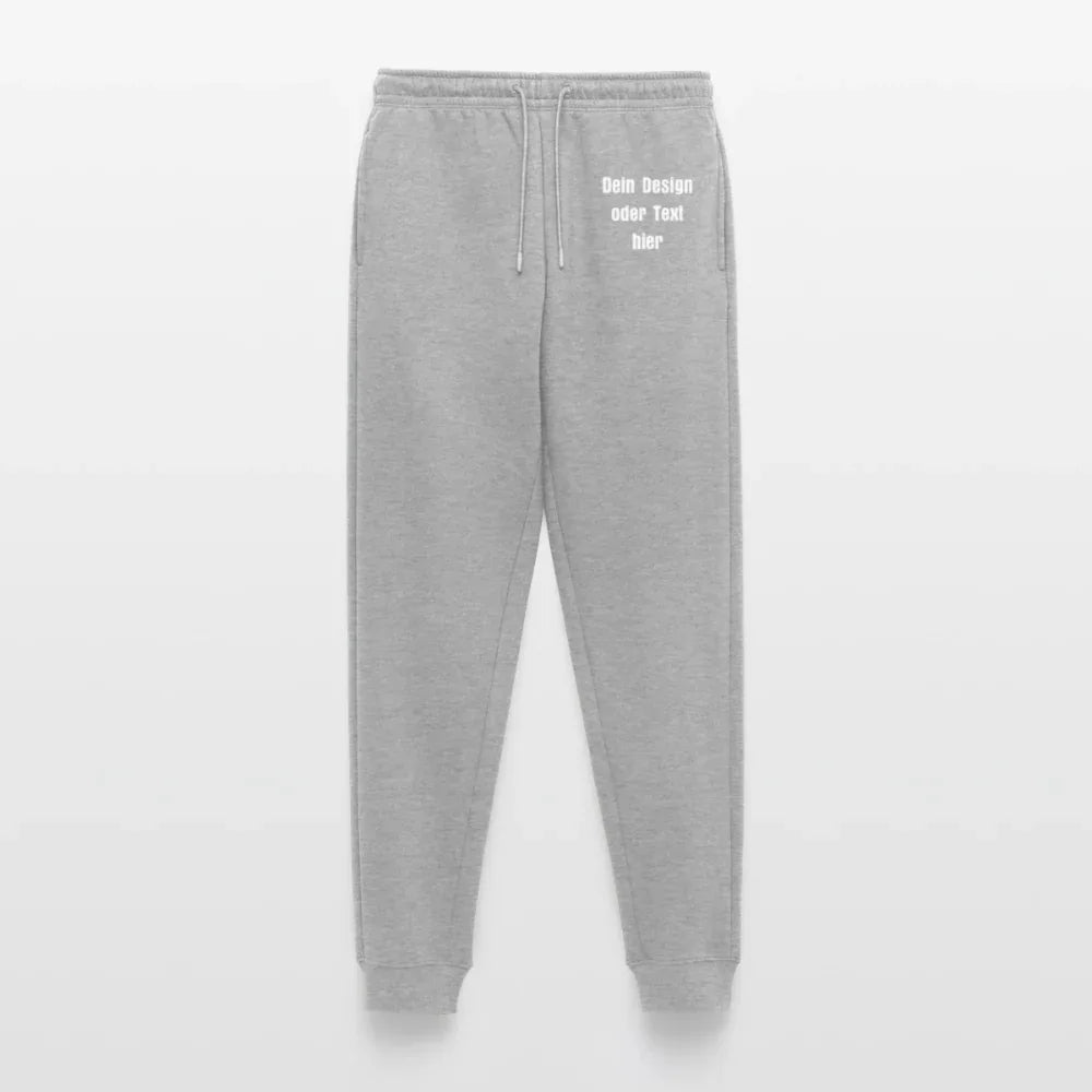 Männer Premium Bio Jogginghose - personalisierbar - Grau meliert