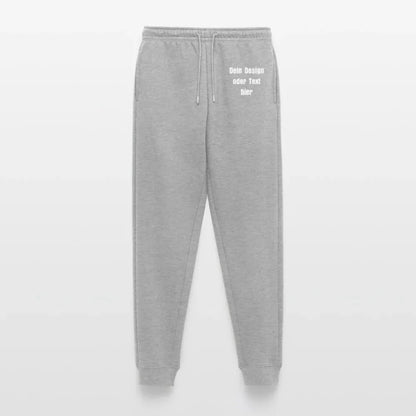 Männer Premium Bio Jogginghose - personalisierbar - Grau meliert